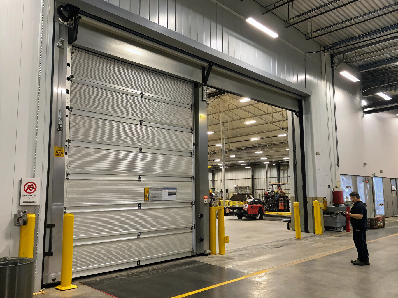 Commercial garage door system with advanced automation